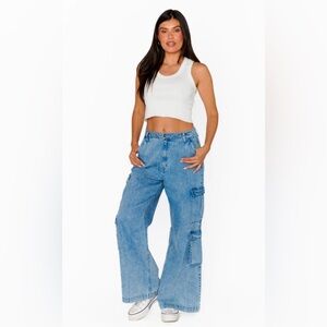 Show Me Your Mumu “The Cargo Jeans” | Size 28 | NWT | Mountain Mist Denim